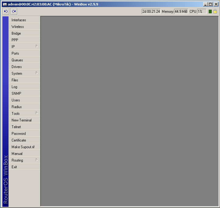 WinBox Screenshot