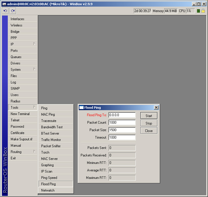 WinBox Screenshot