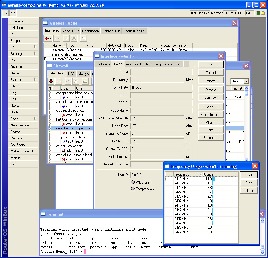 RouterOS screenshot